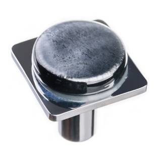 chrome square knob