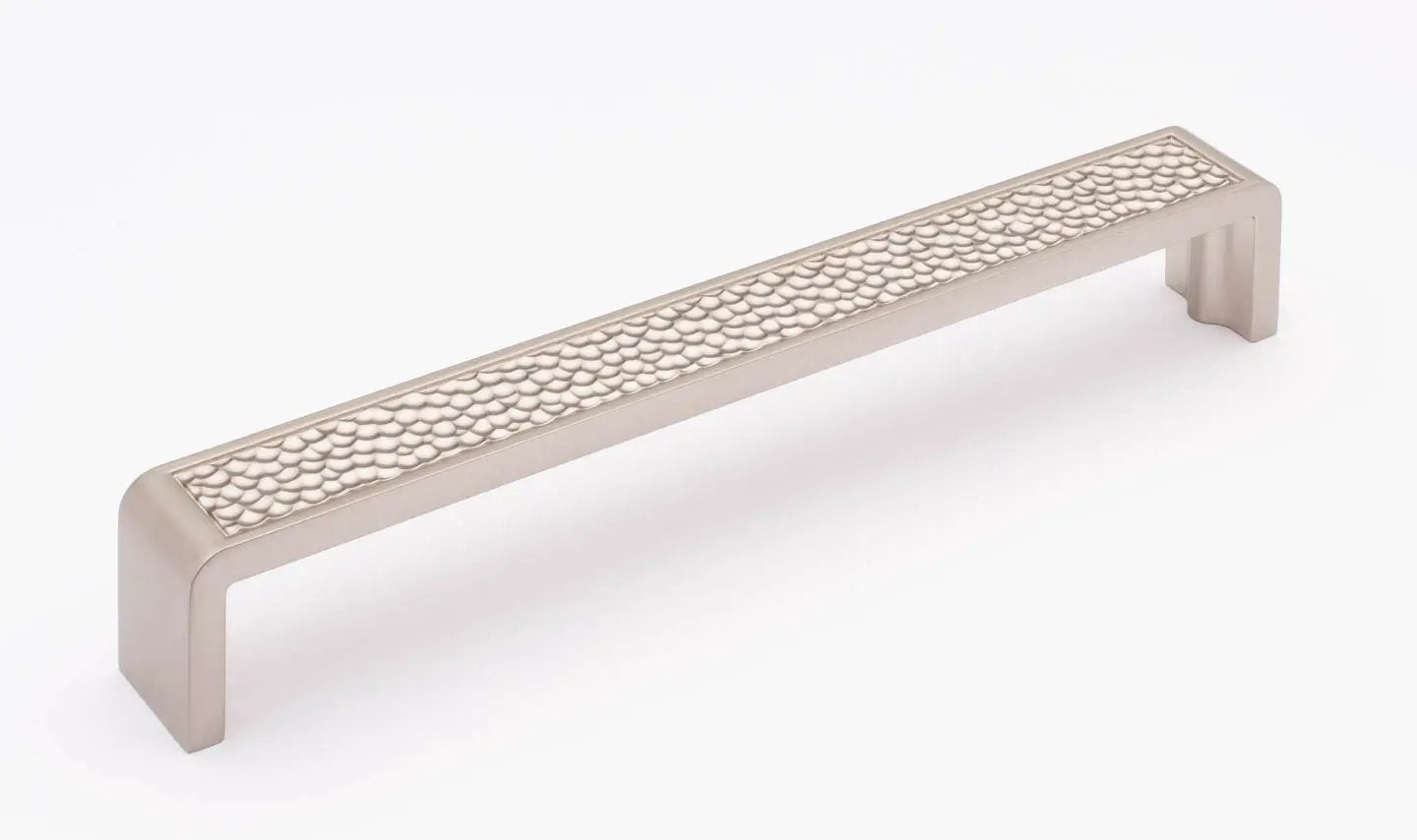 satin nickel hammered pull