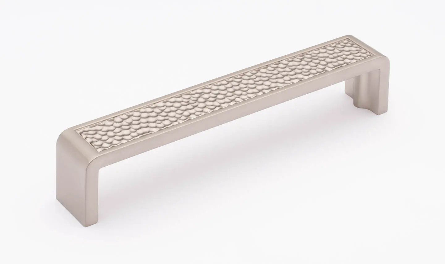satin nickel hammered pull
