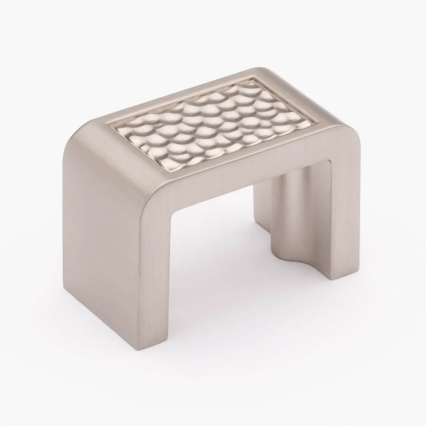 satin nickel hammered pull
