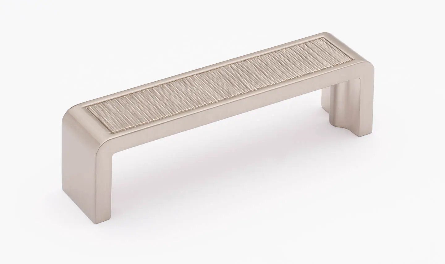 satin nickel hammered pull