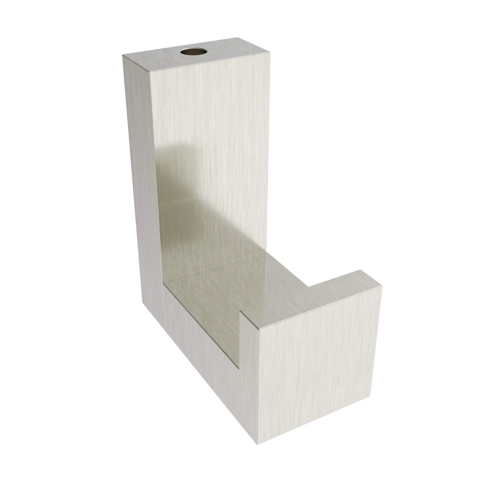 Brushed nickel towel Hook
