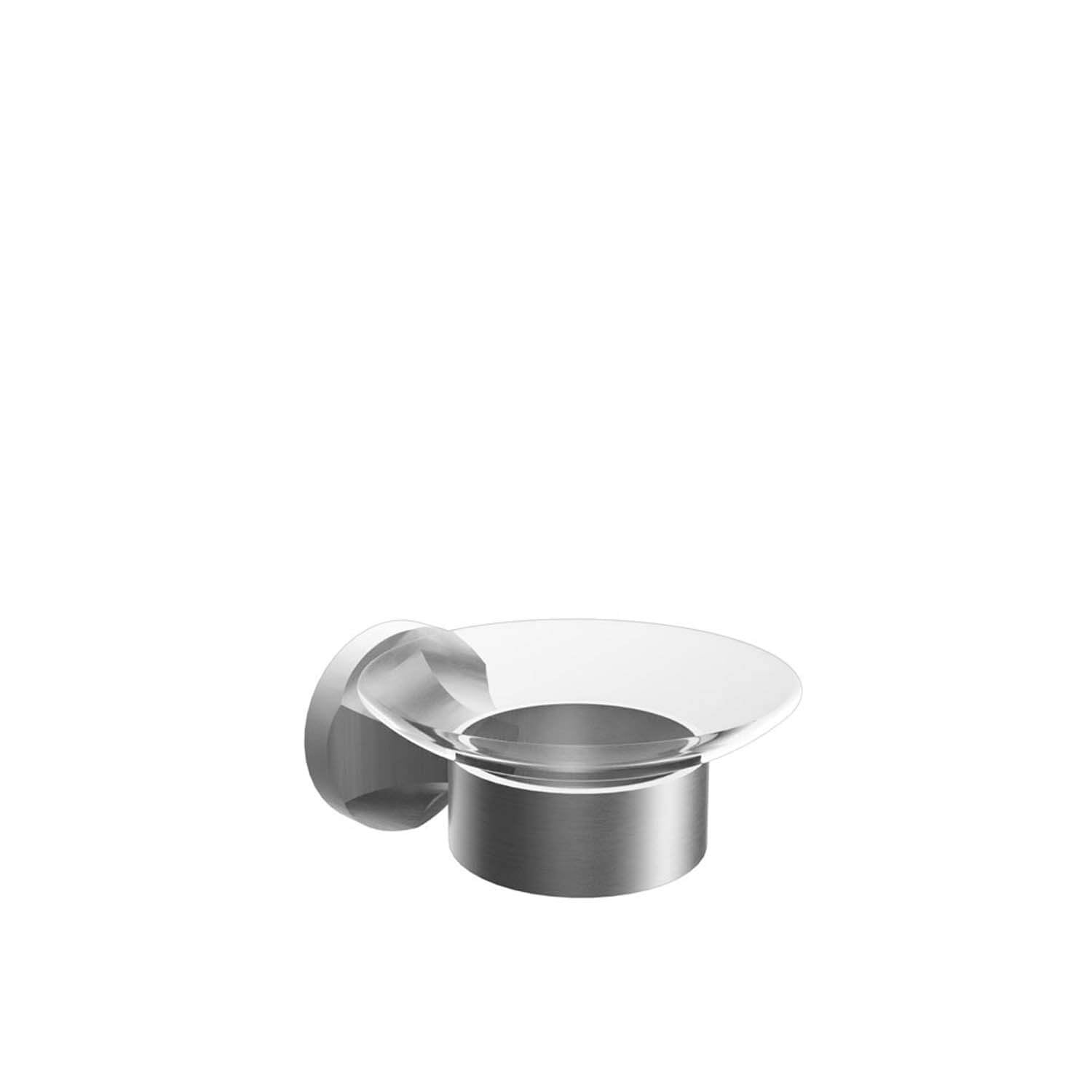 Brushed nickel dish holder