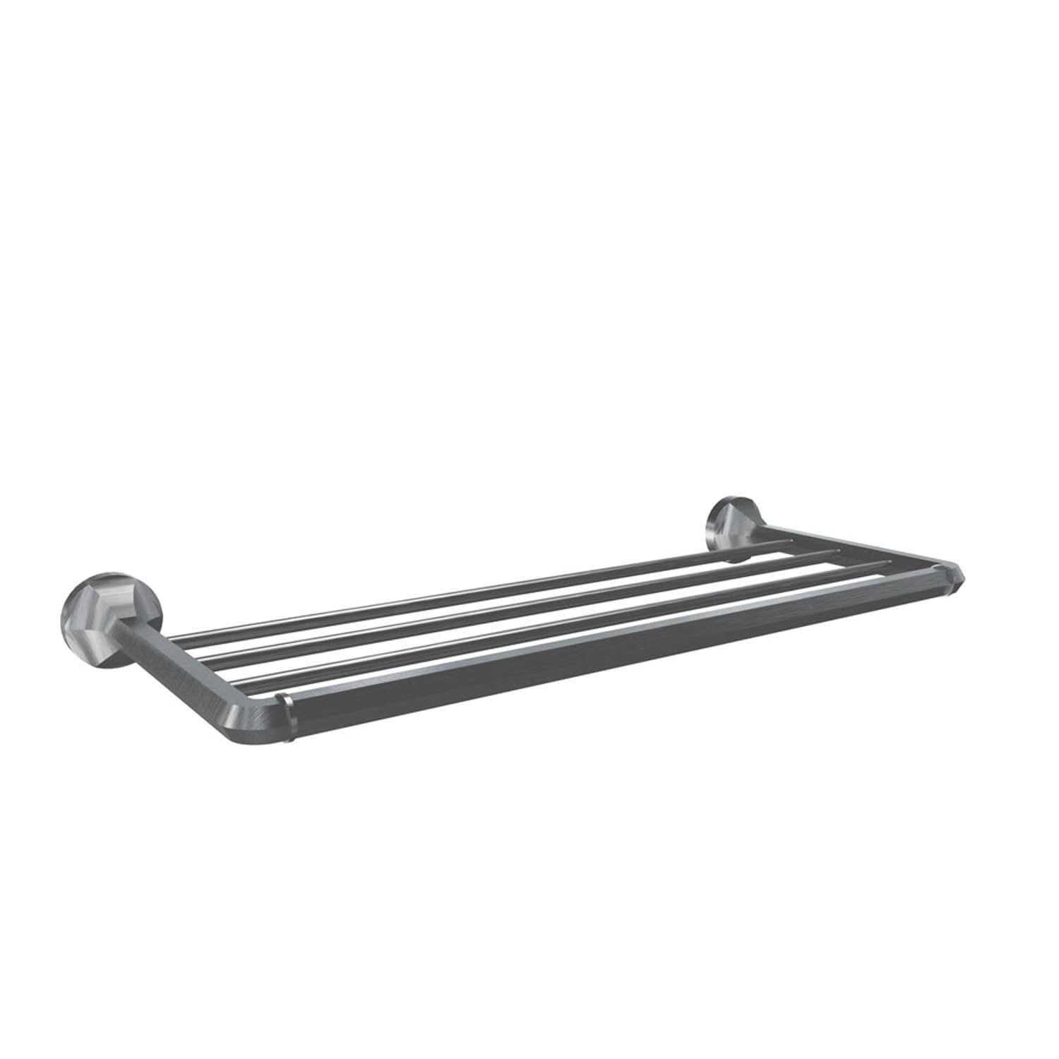 Brushed nickel towel Shelf