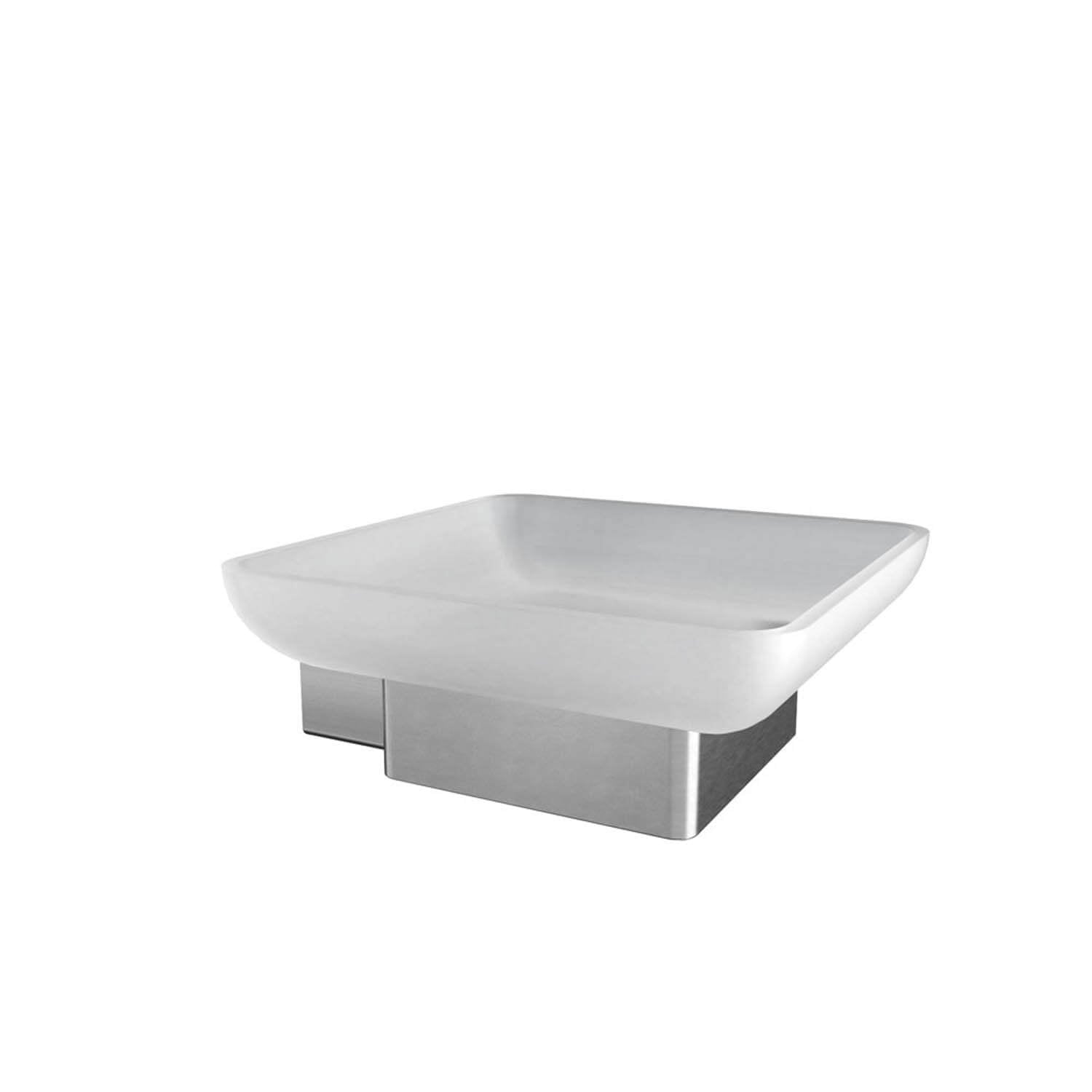 Brushed nickel dish holder