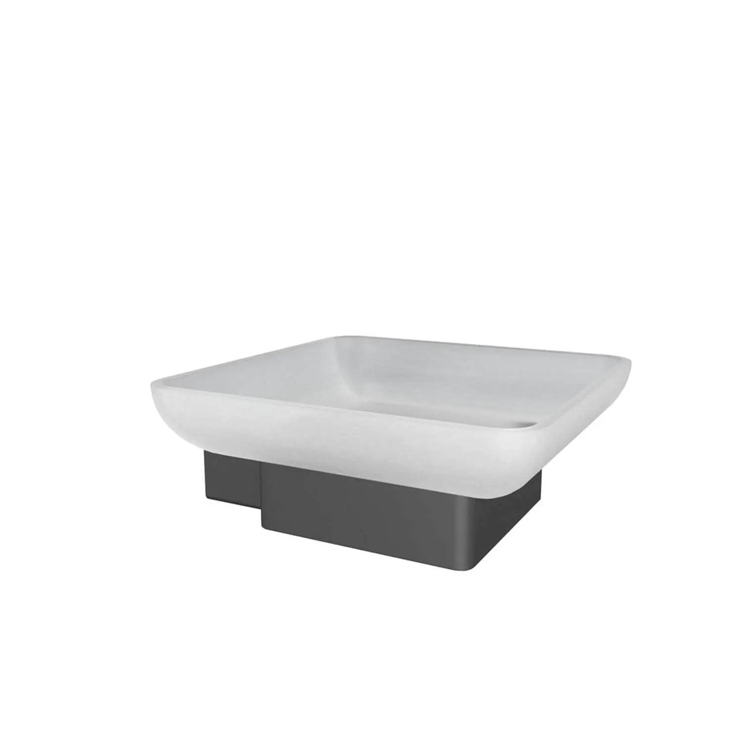 Matte black dish holder