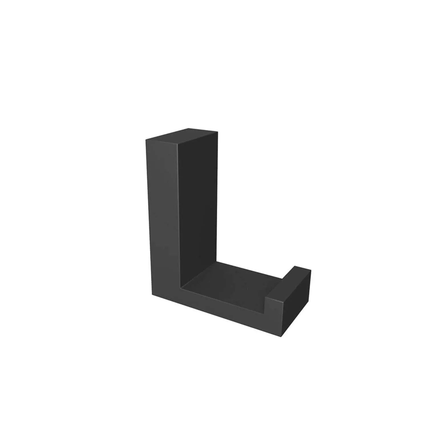 Matte black towel hook