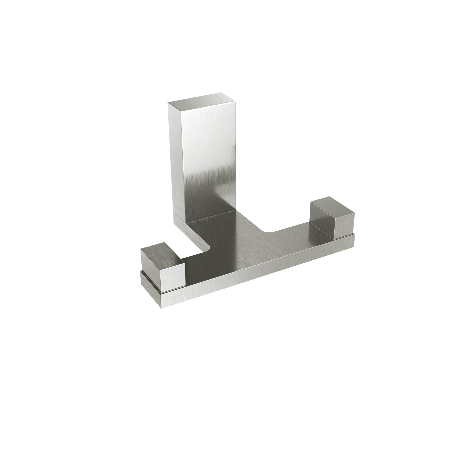 Brushed nickel towel hook