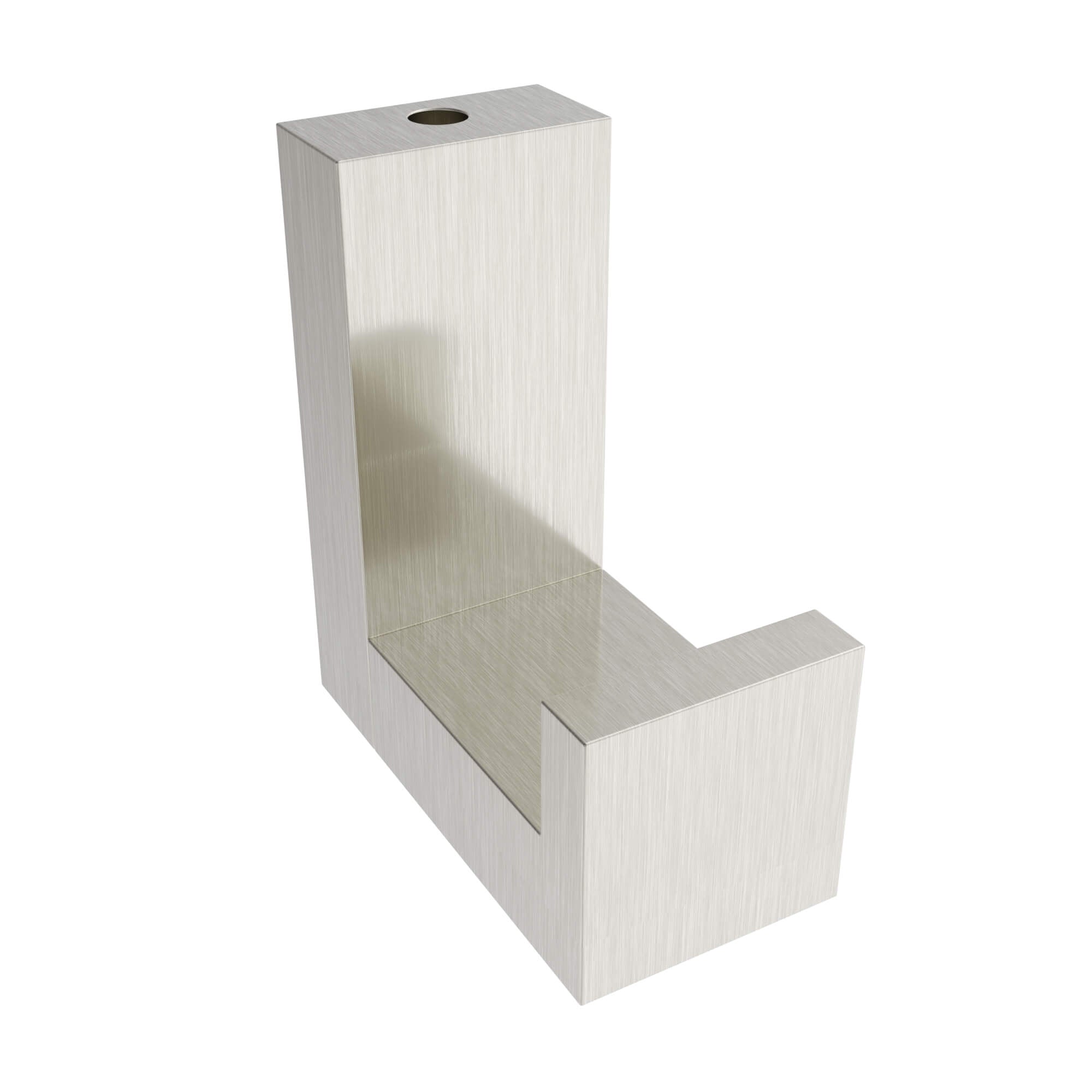 Brushed nickel towel hook