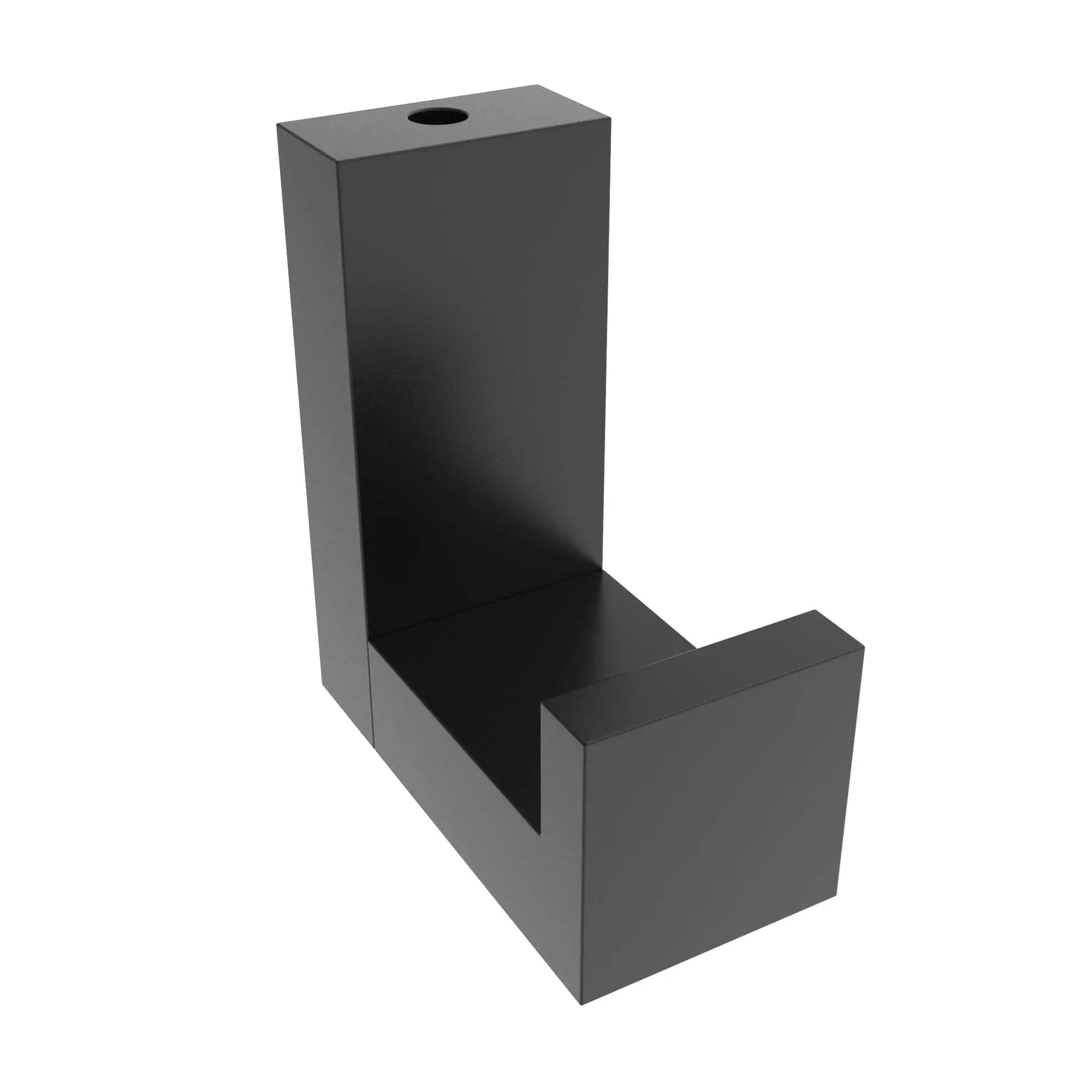 Matte black towel hook