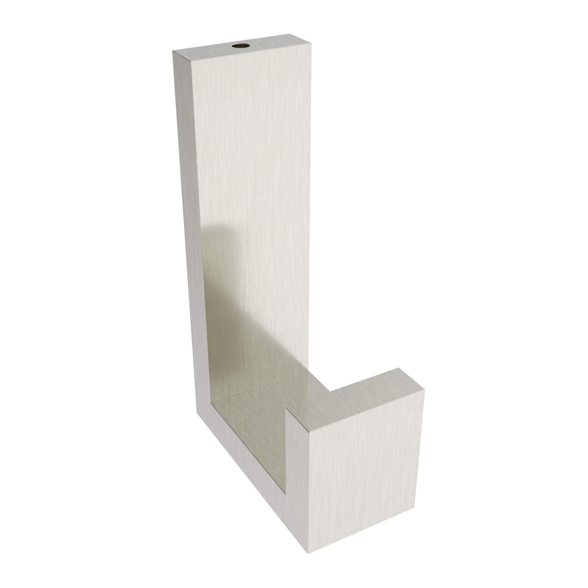 Brushed nickel towel hook