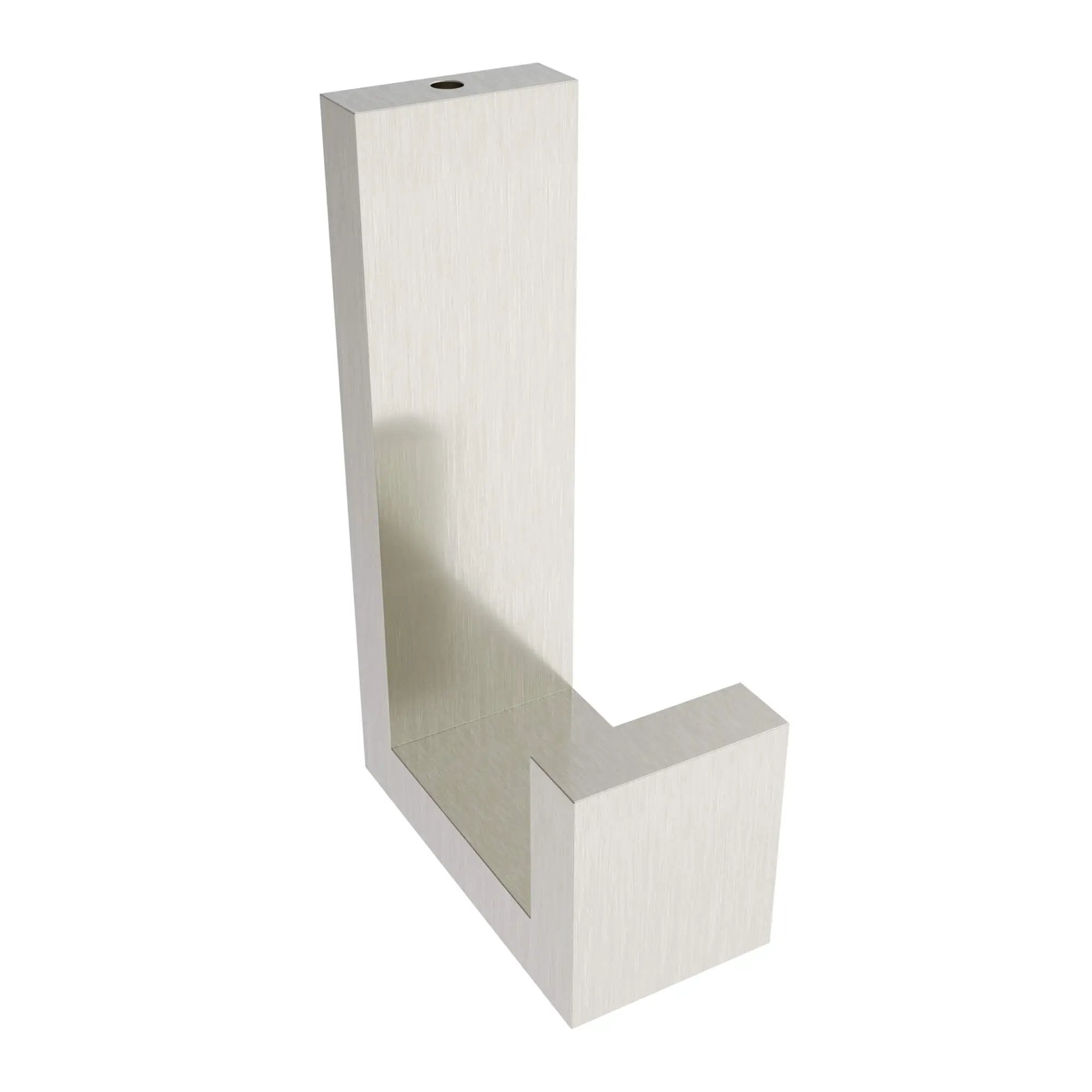 Brushed nickel towel hook