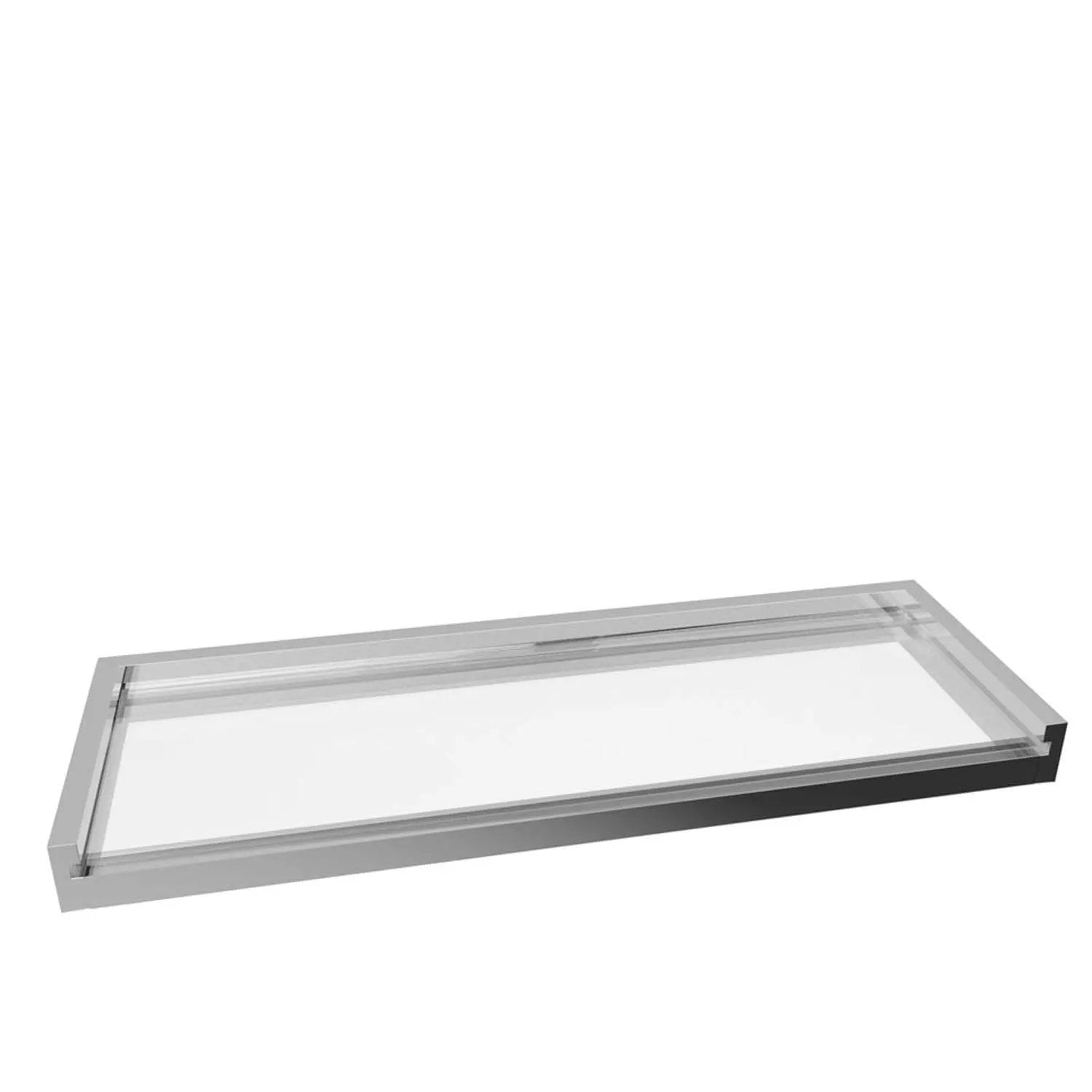 Chrome glass shelf