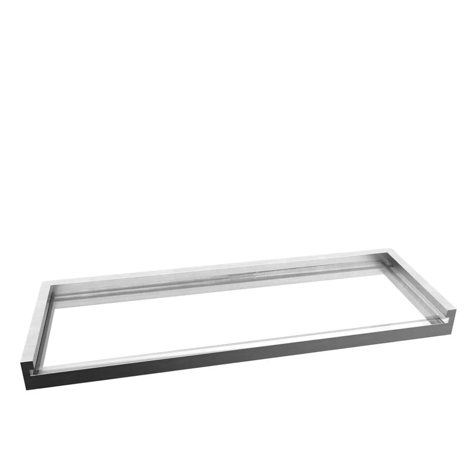 Brushed nickel glass Shelf