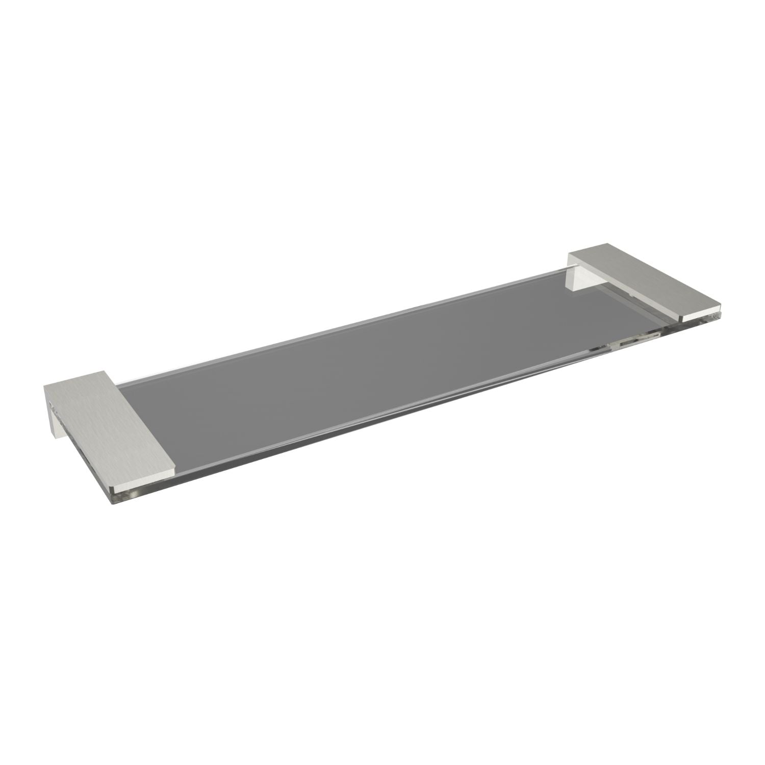 Brushed nickel glass Shelf