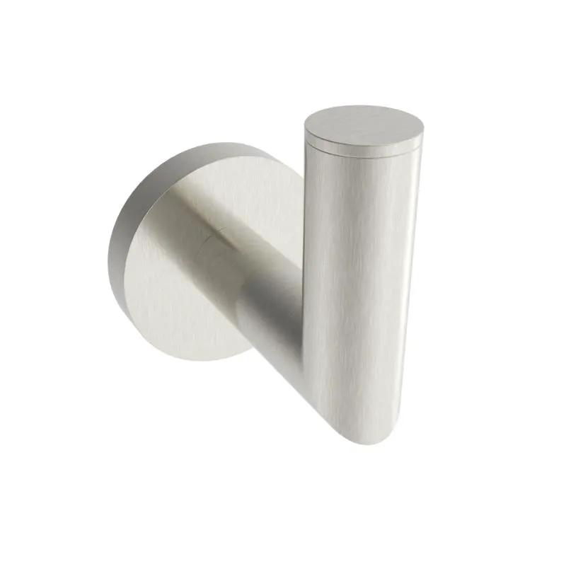 Brushed nickel towel Hook