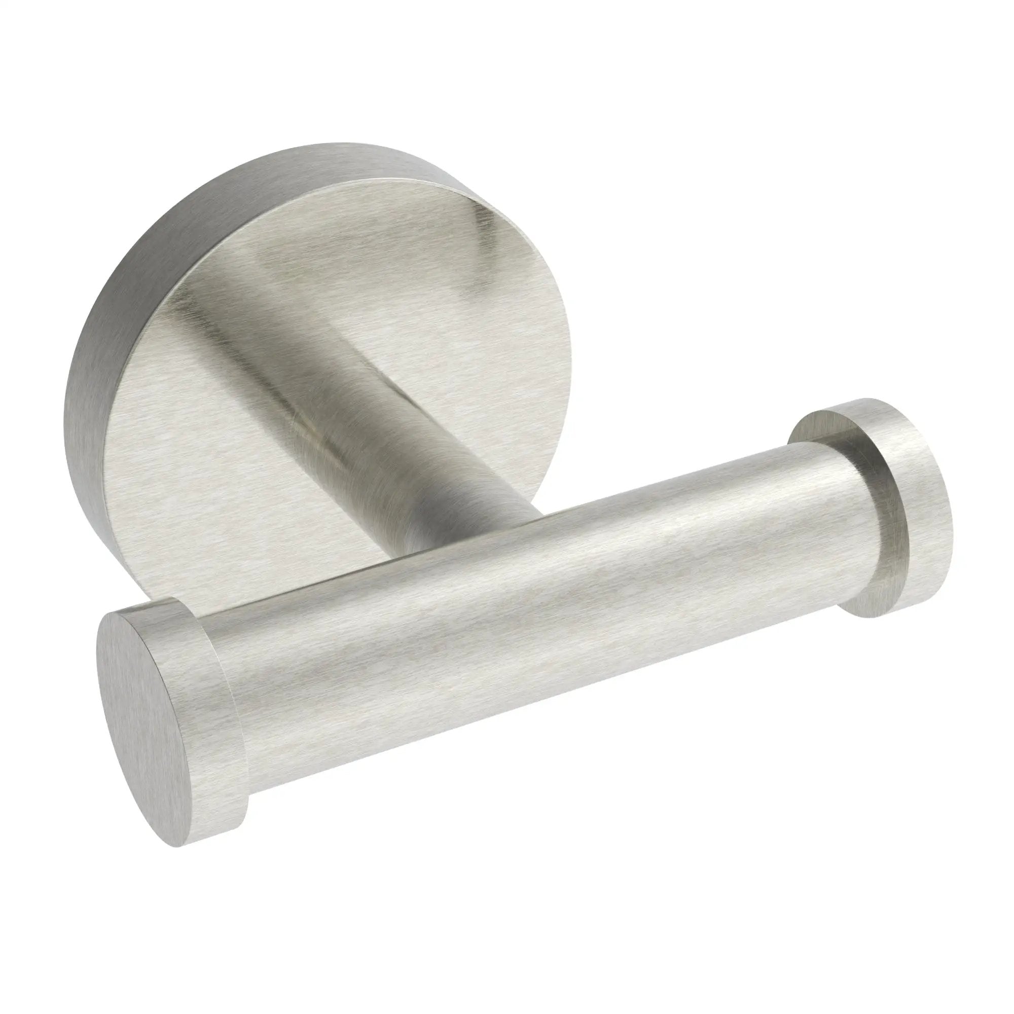 Brushed nickel towel hook
