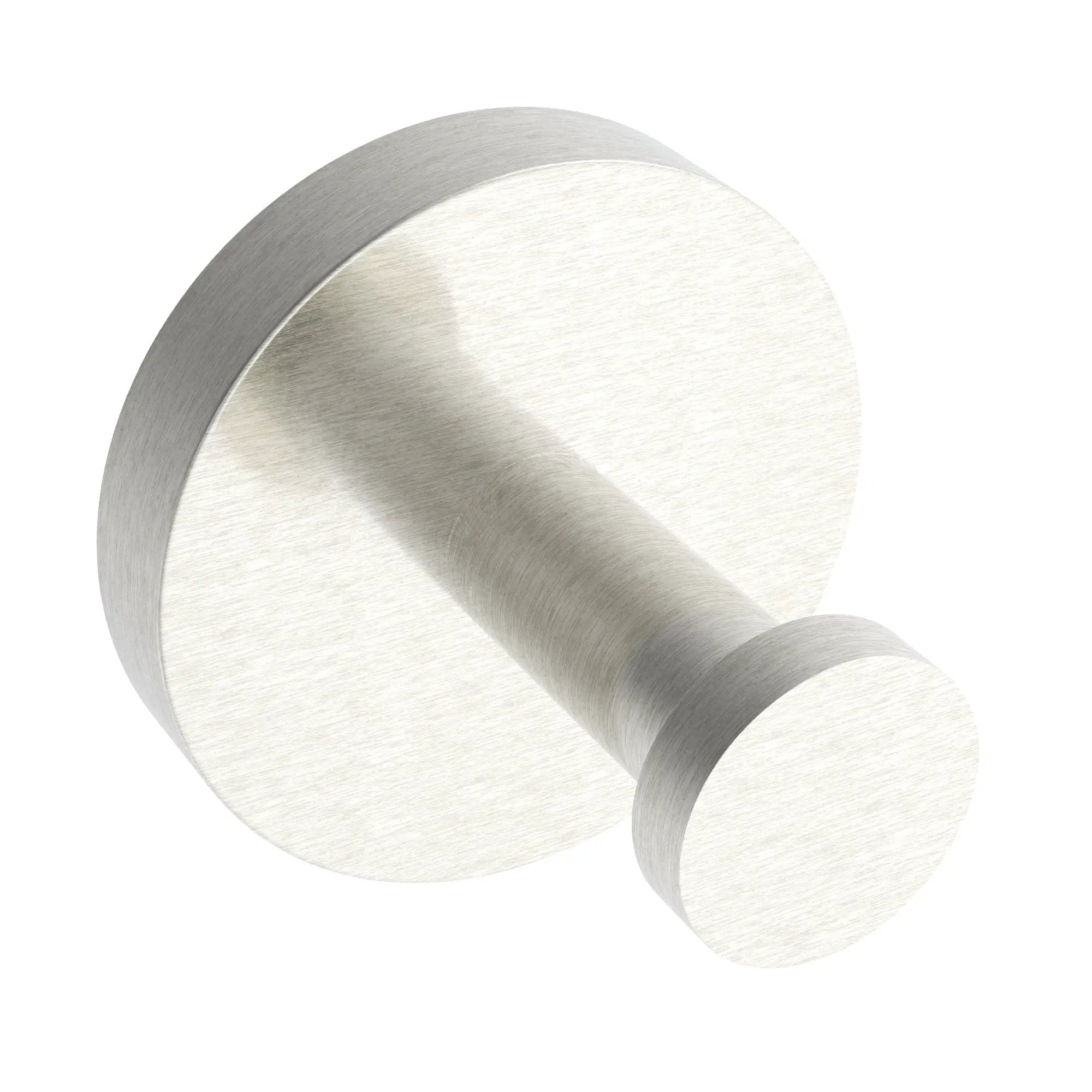 Brushed nickel towel hook