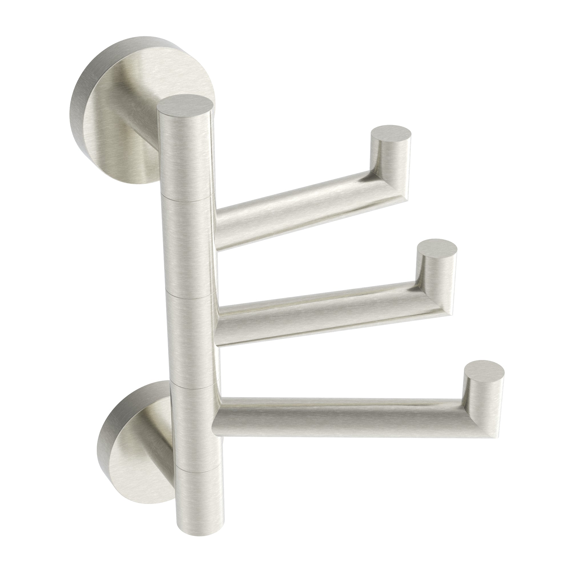 Brushed nickel towel hook