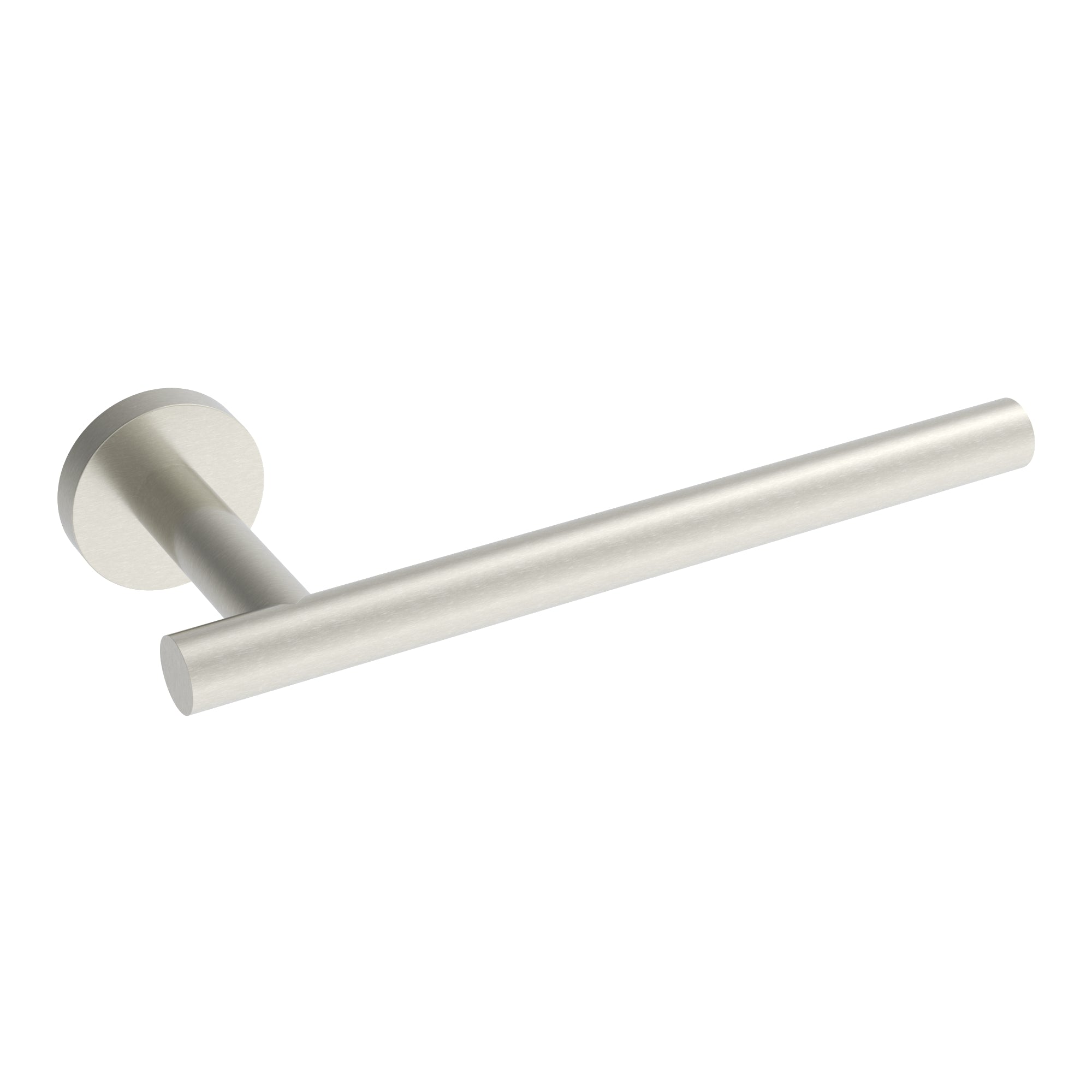 Brushed nickel towel bar