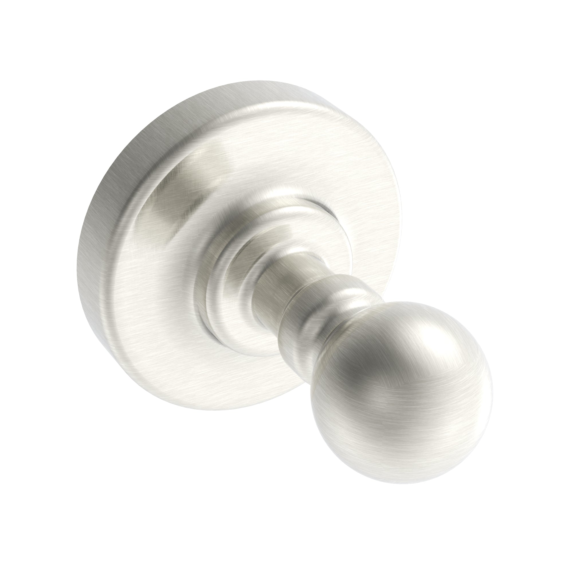 Brushed nickel towel hook