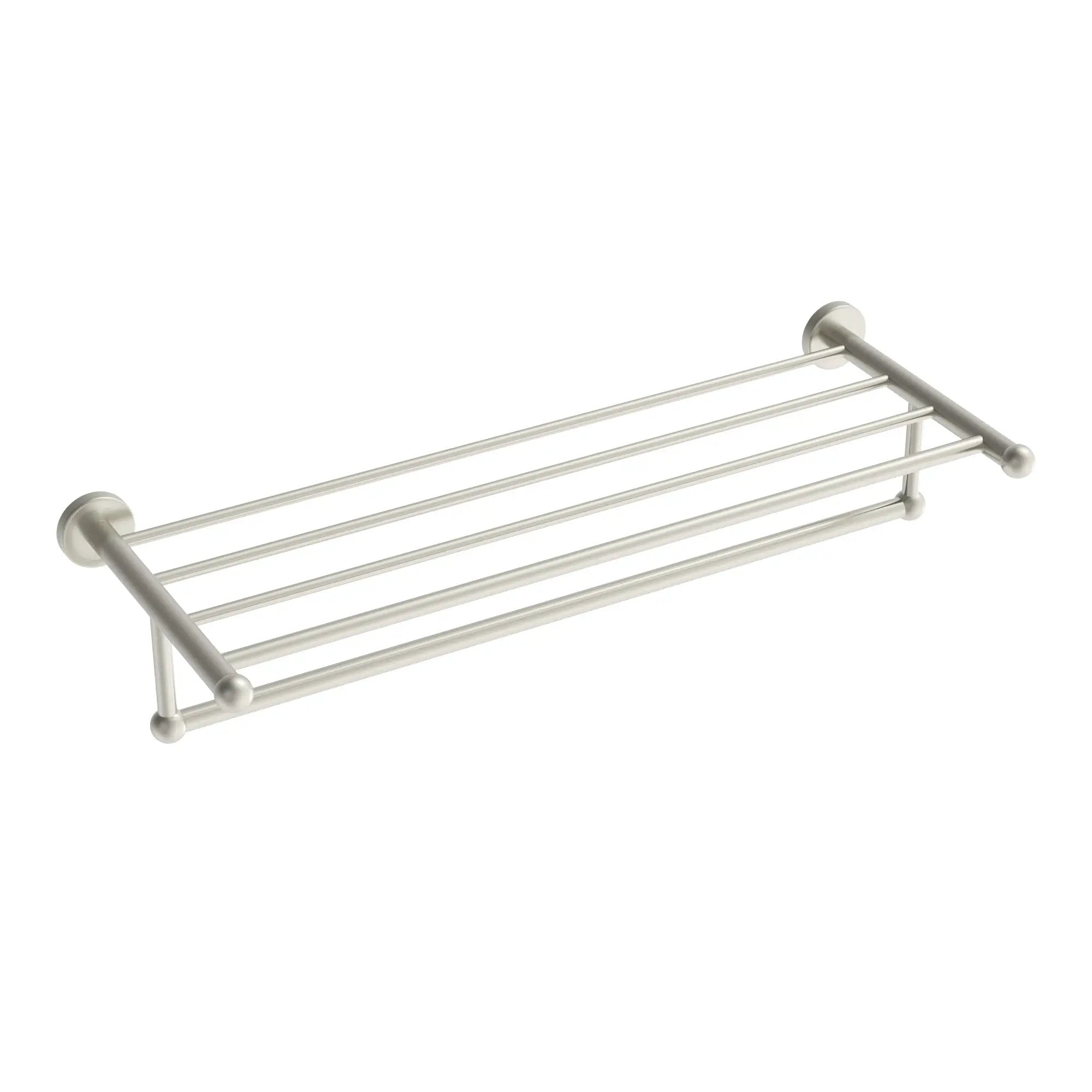 Brushed nickel towel Shelf