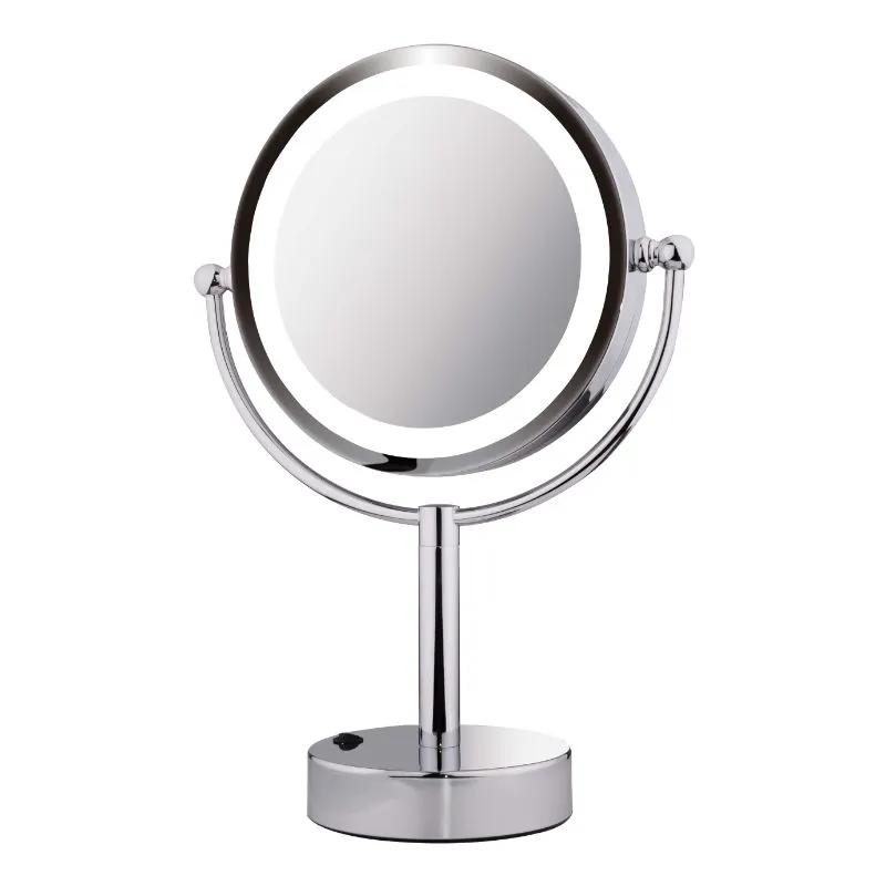 Chrome freestanding mirror