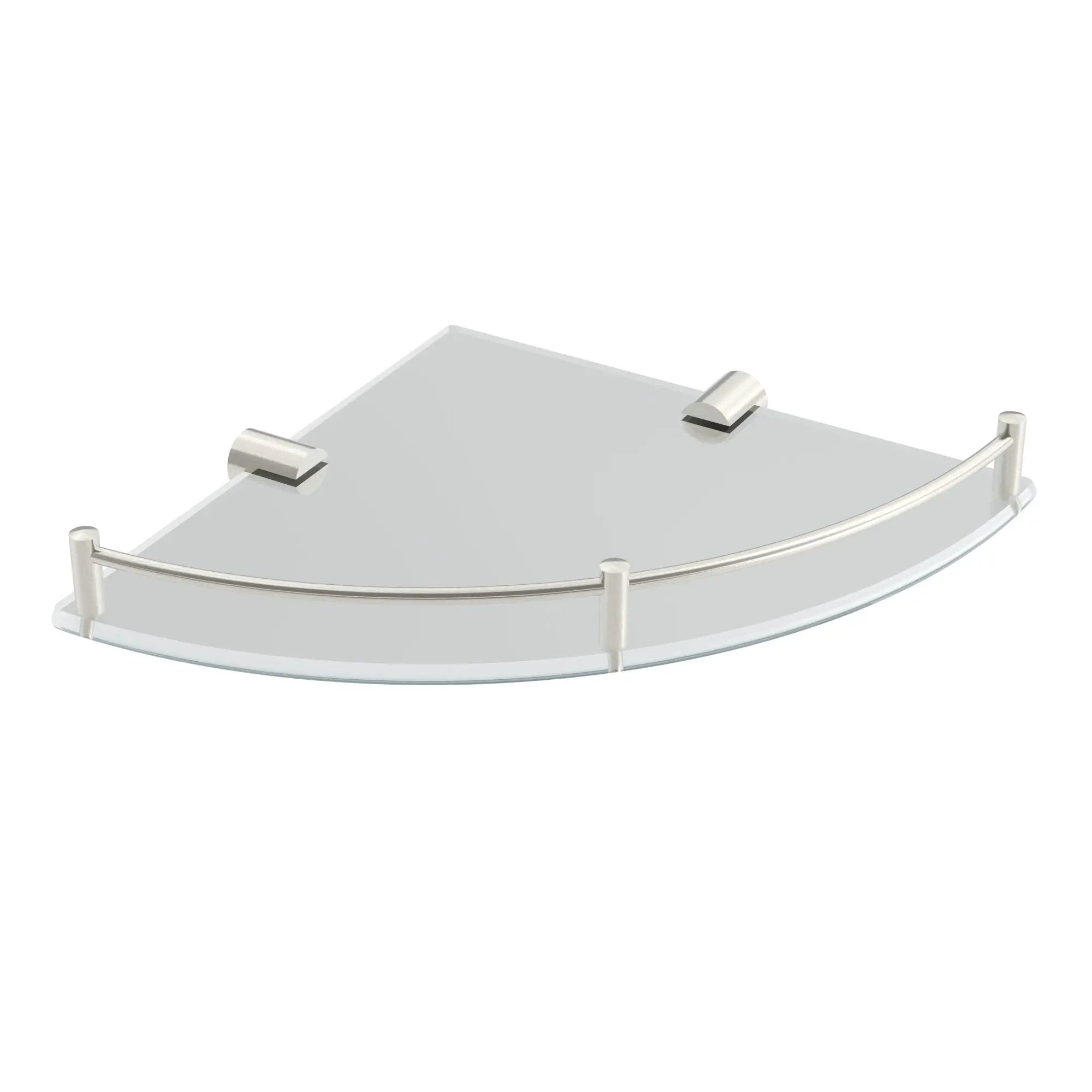 Brushed nickel corner Shelf