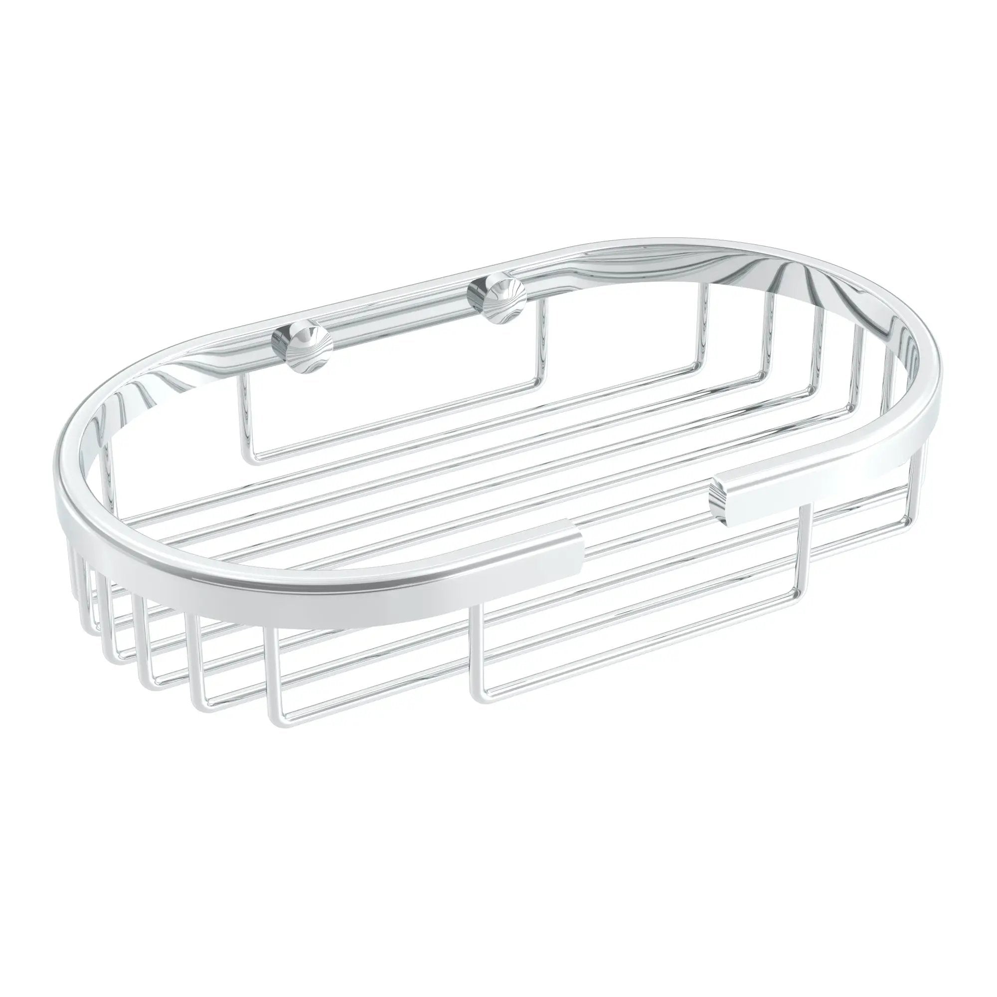 Chrome shower basket