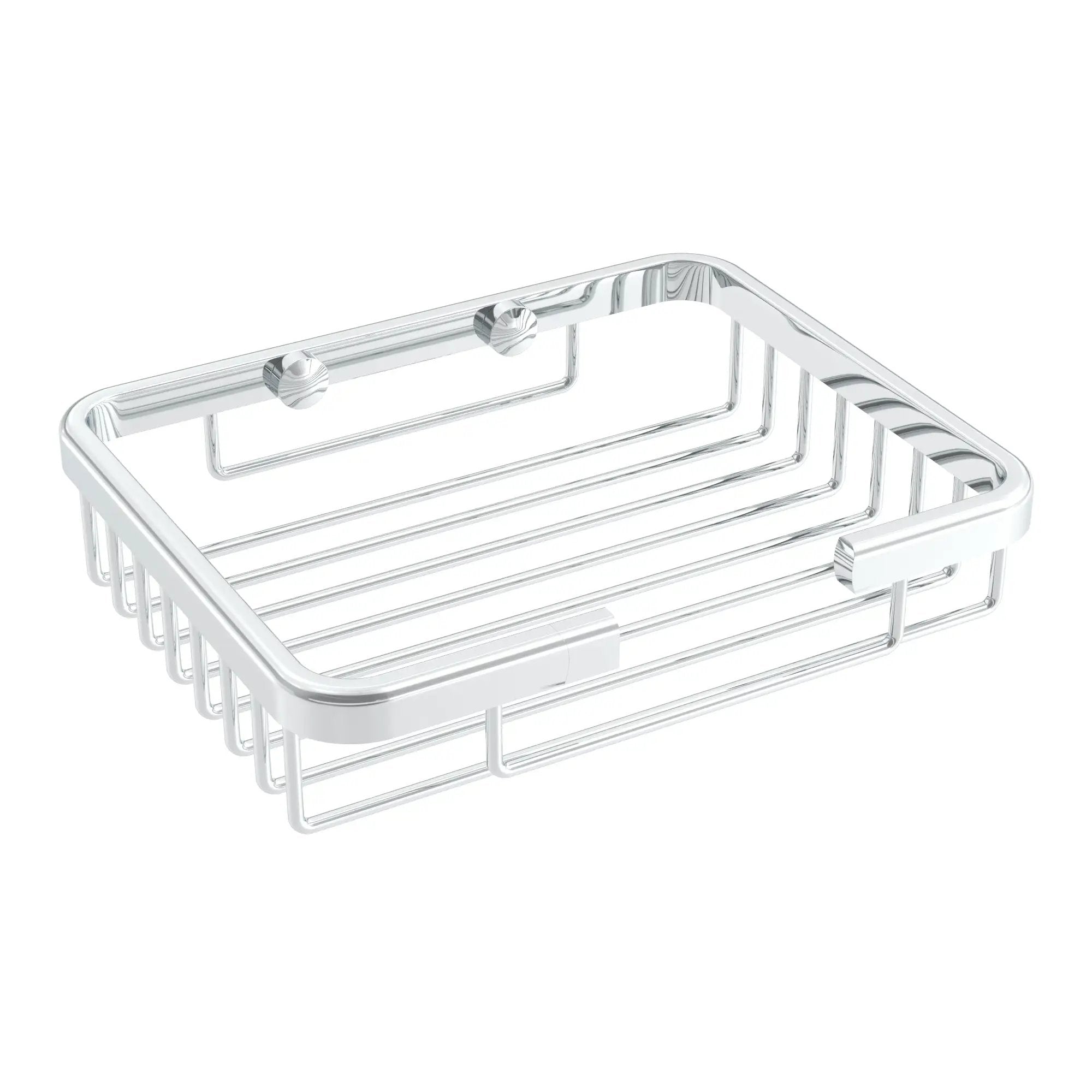 Chrome shower basket