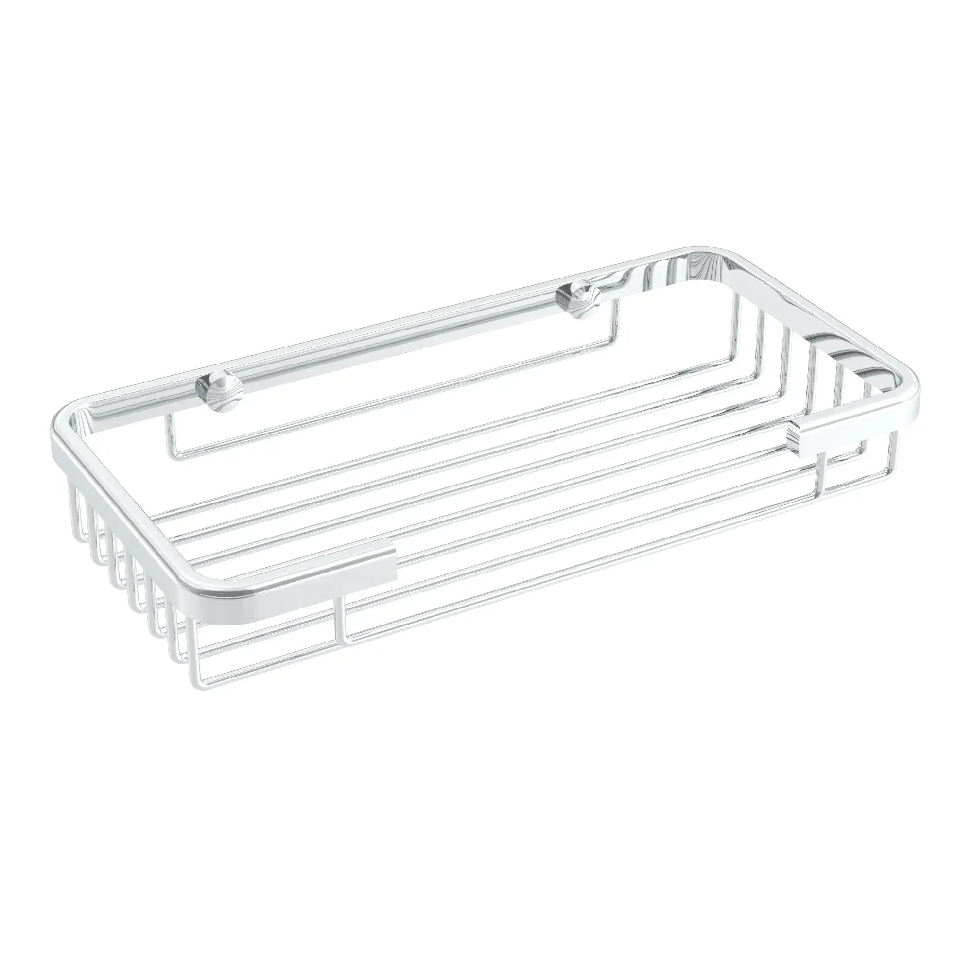 Chrome shower basket