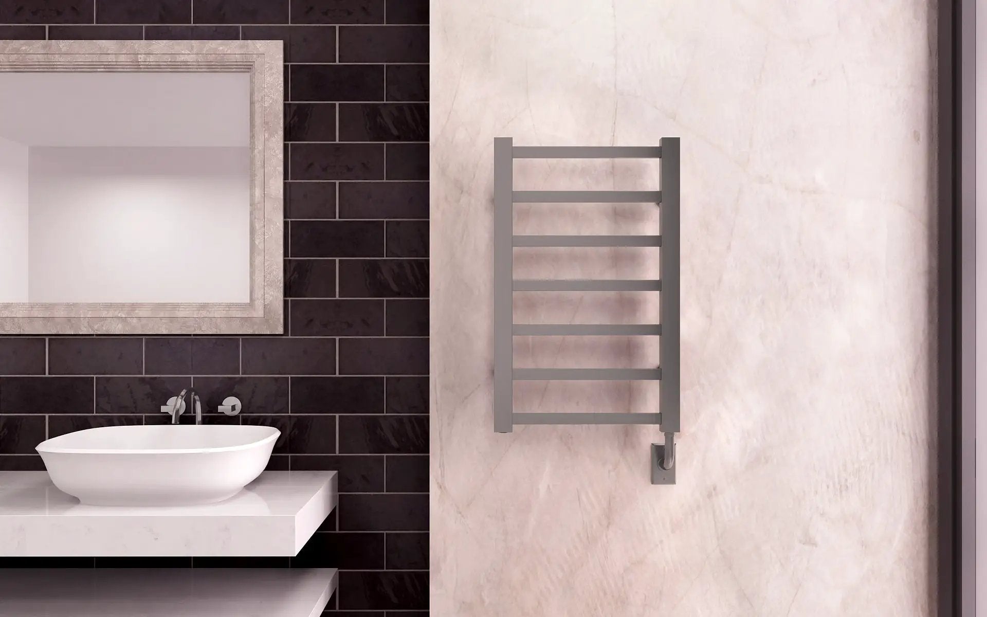 Polished nickel towel Warmer