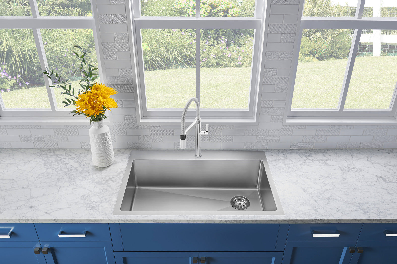 satin polish stainless steel sink