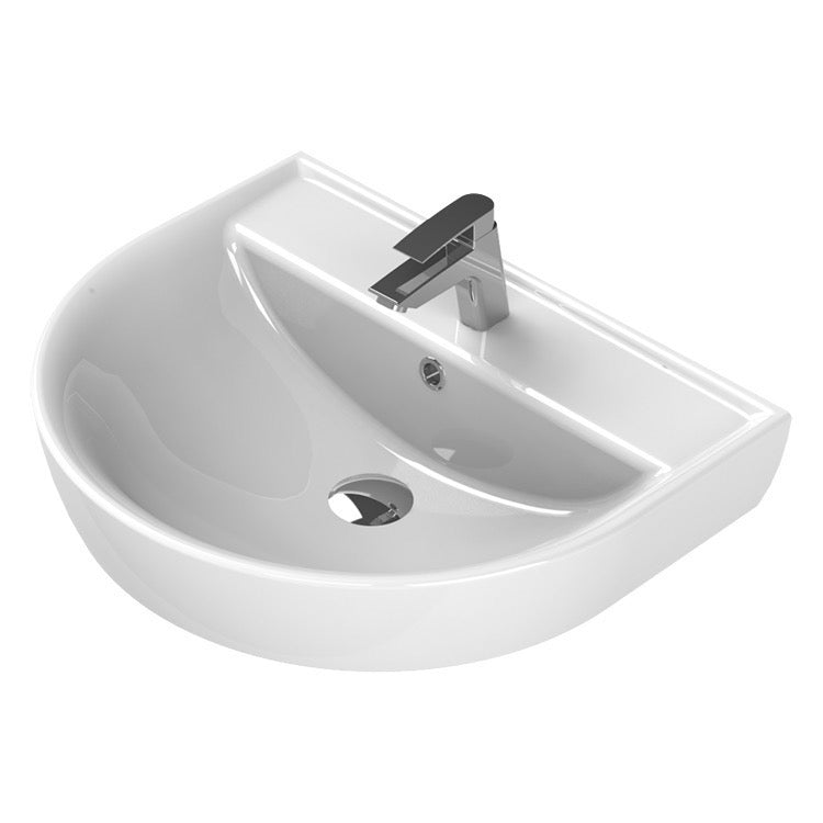 white bathroom sink