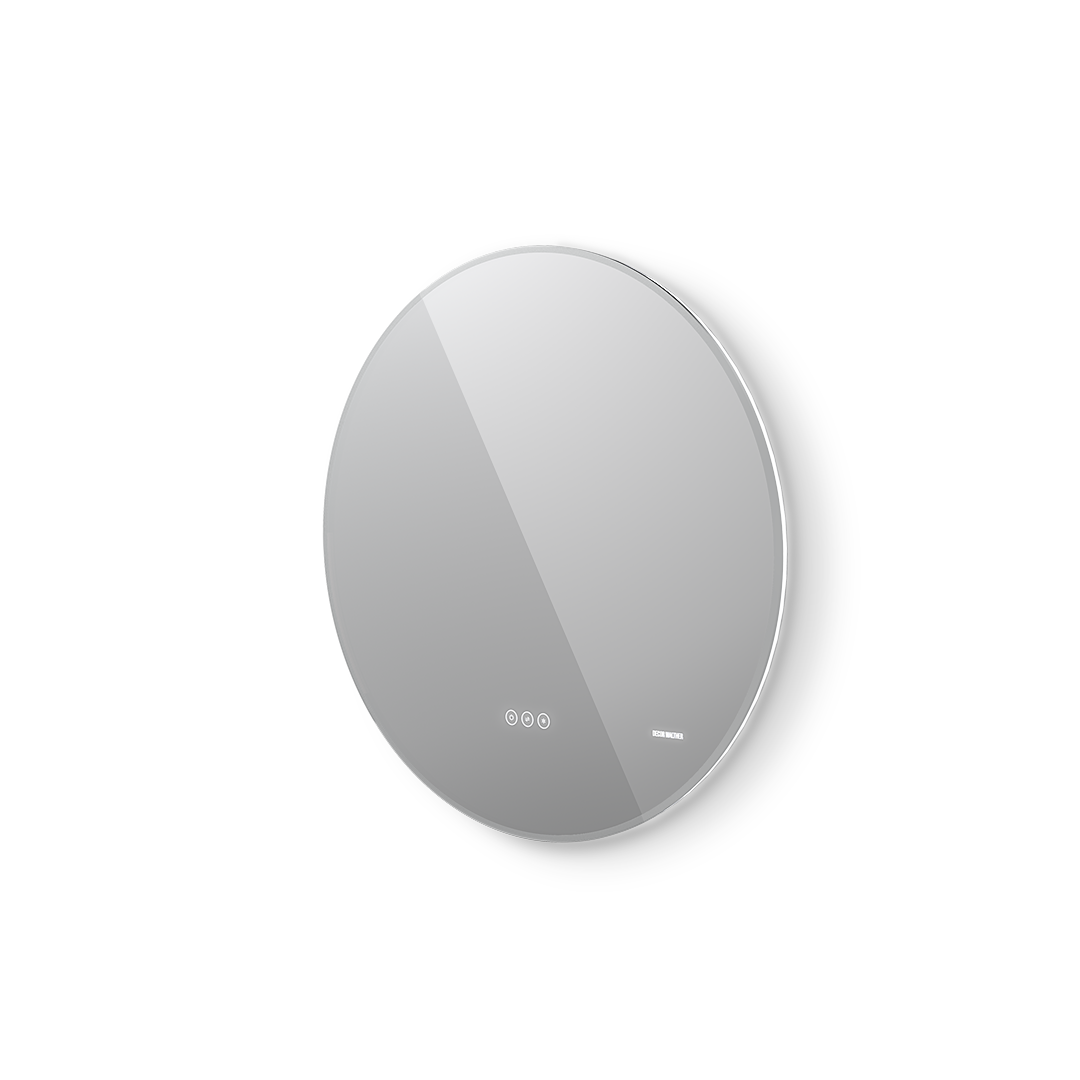 chrome led wall mirror