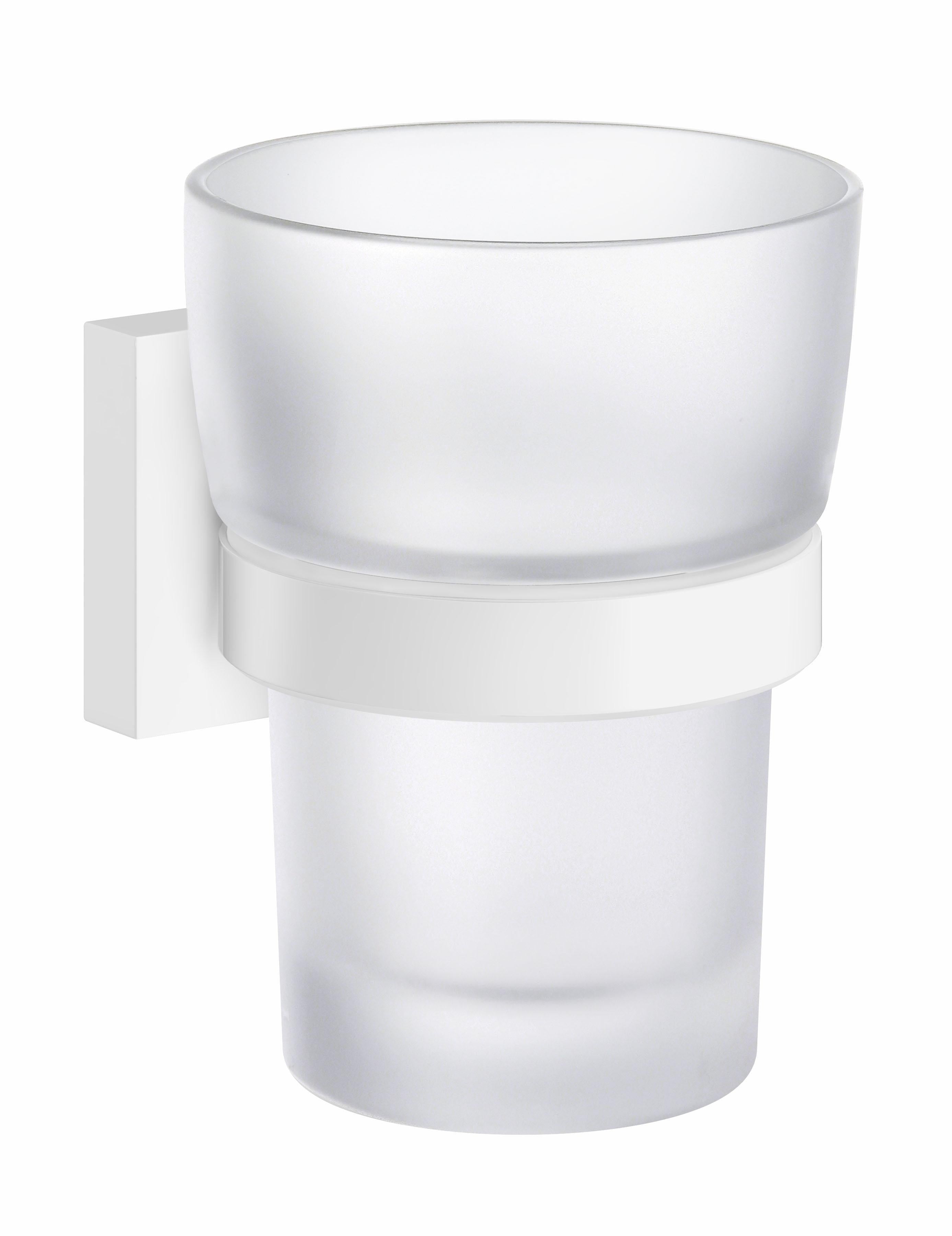 Smedbo House Holder with Frosted Glass Tumbler