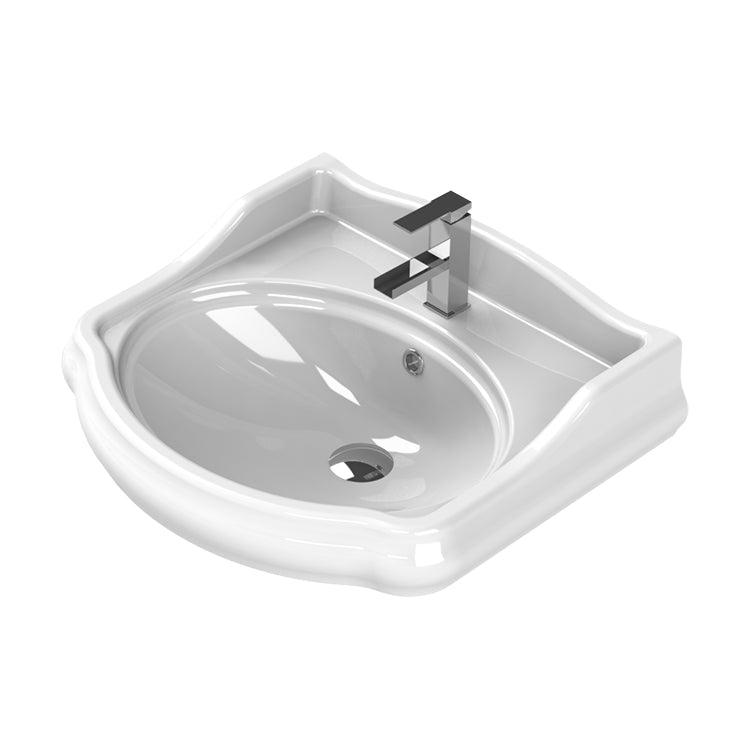 white bathroom sink