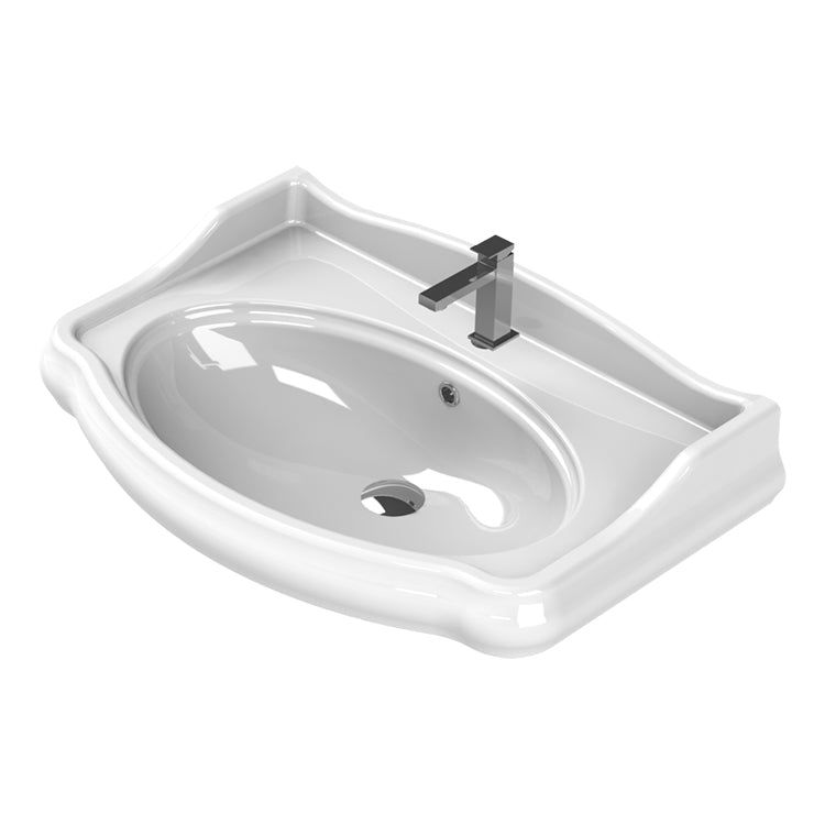 white bathroom sink