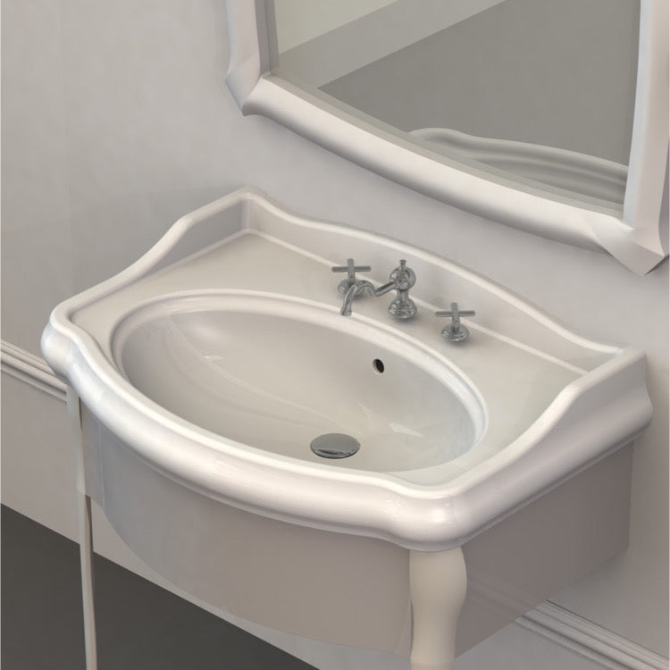 white bathroom sink