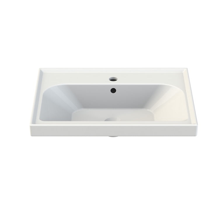 white bathroom sink