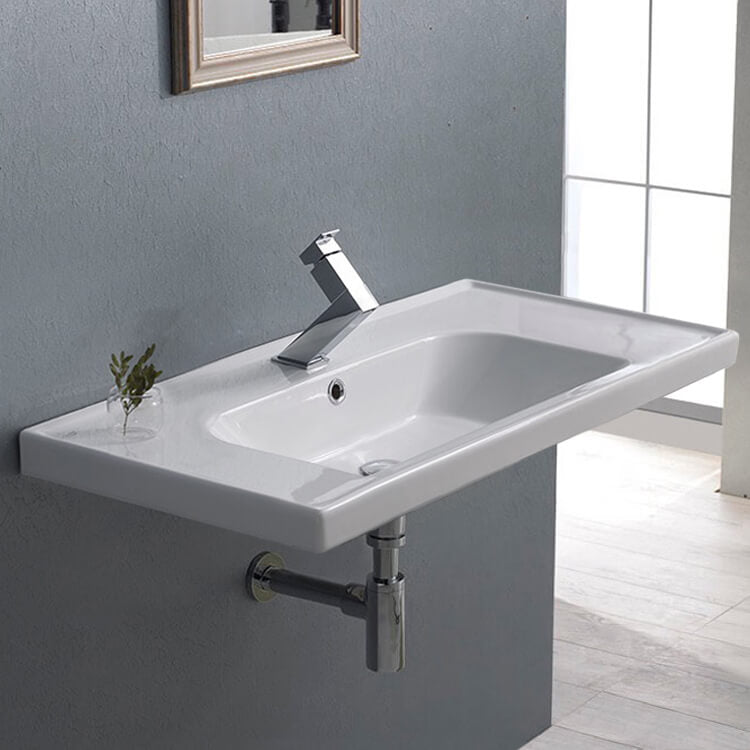 white bathroom sink