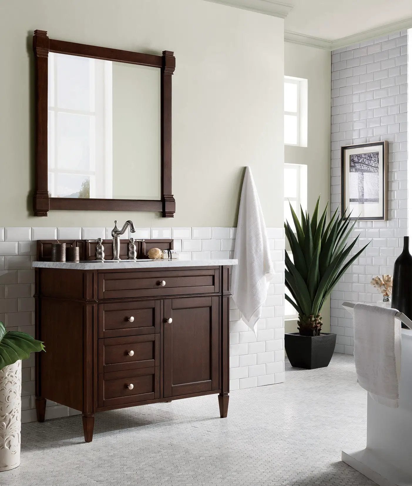 burnished mahogany vanity