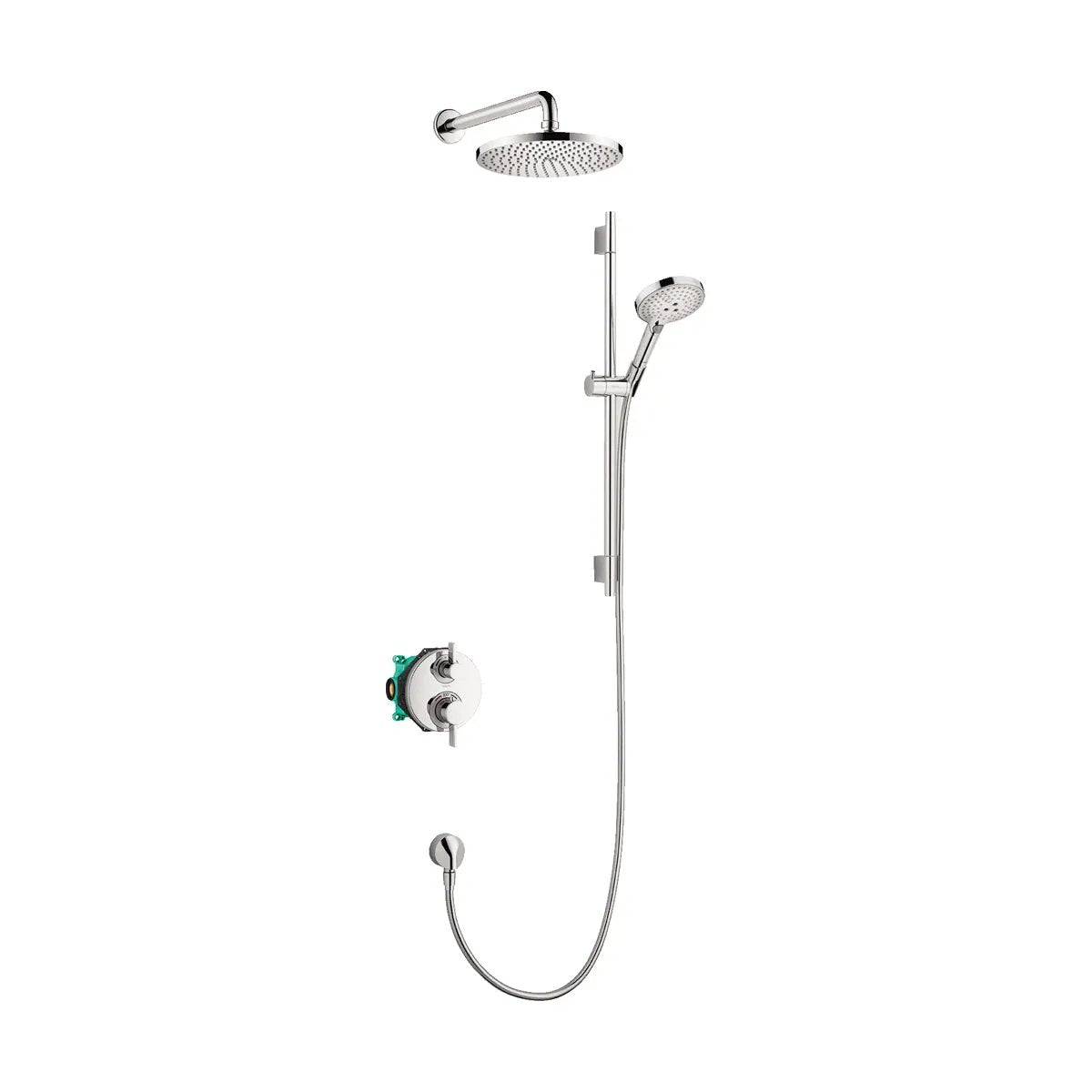 Hansgrohe Raindance S Thermostatic Showerhead/Wallbar Set with Rough, 2.5 GPM by Hansgrohe