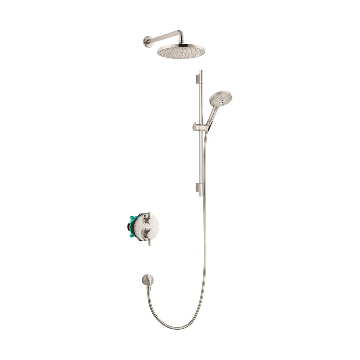 Hansgrohe Raindance S Thermostatic Showerhead/Wallbar Set with Rough, 2.5 GPM by Hansgrohe