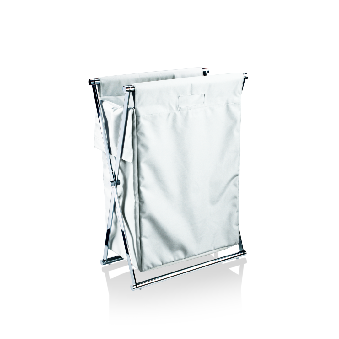 chrome/white laundry bag