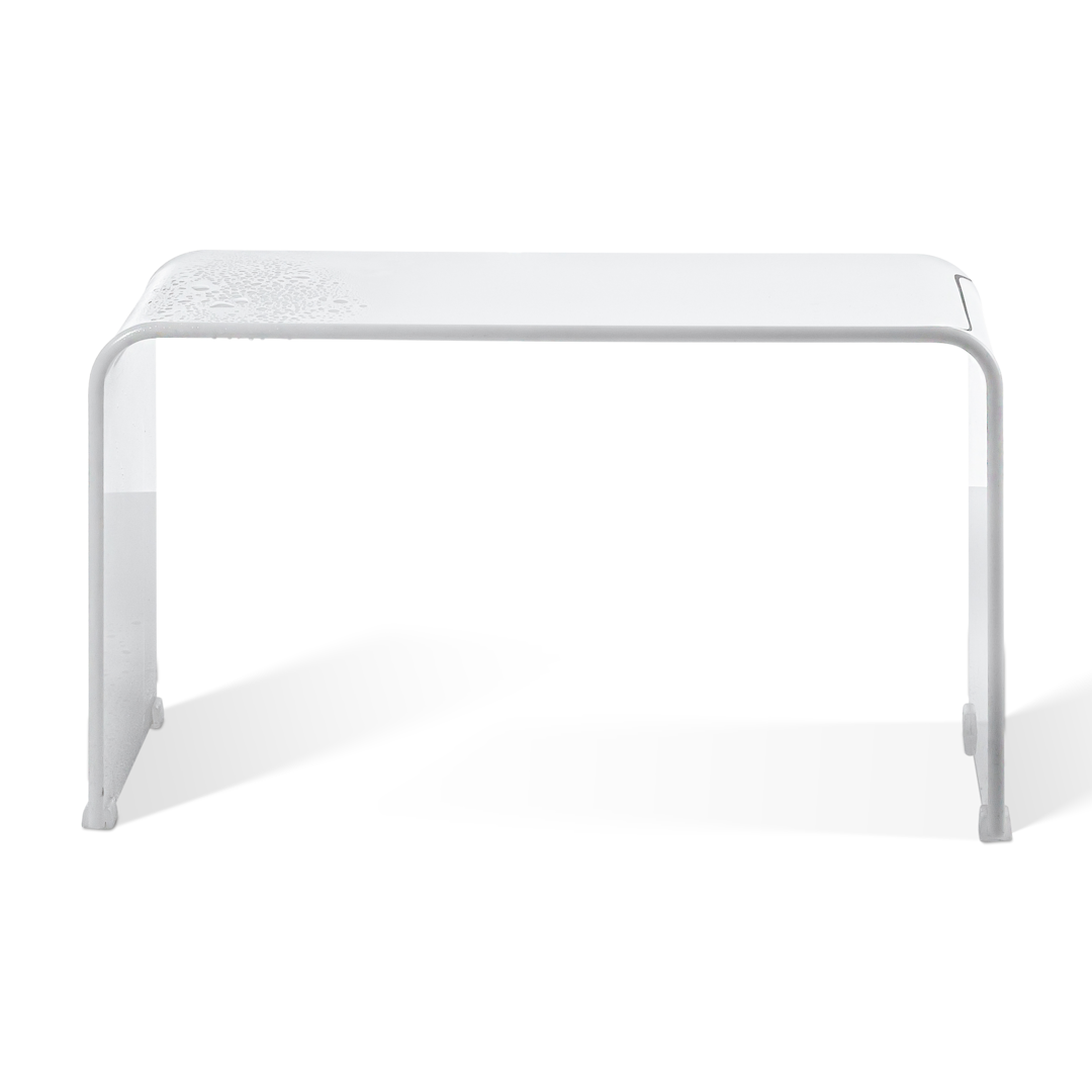 white acrylic bench