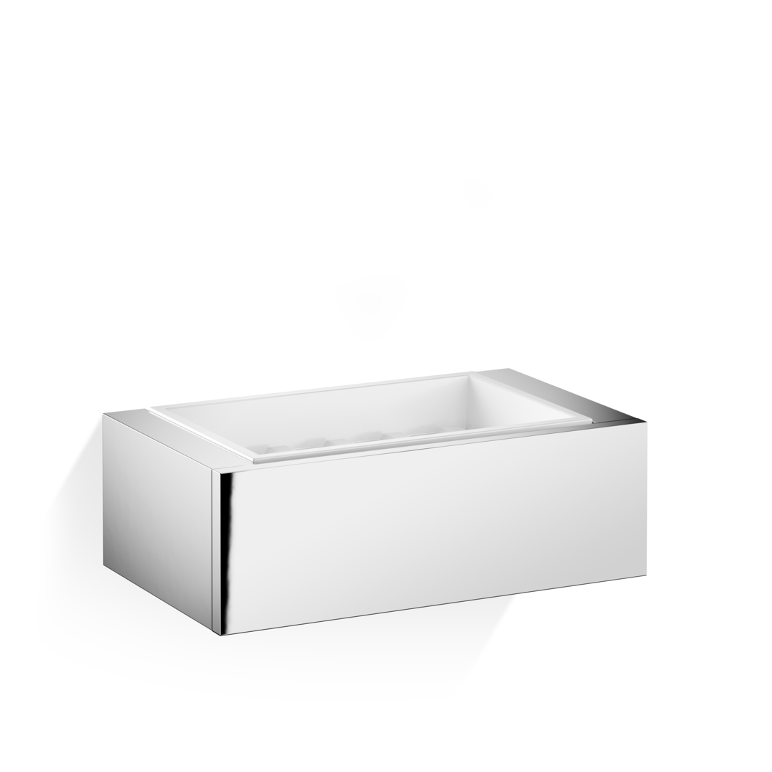 chrome/white soap dish