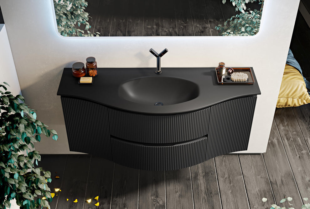 satin black bathroom sink