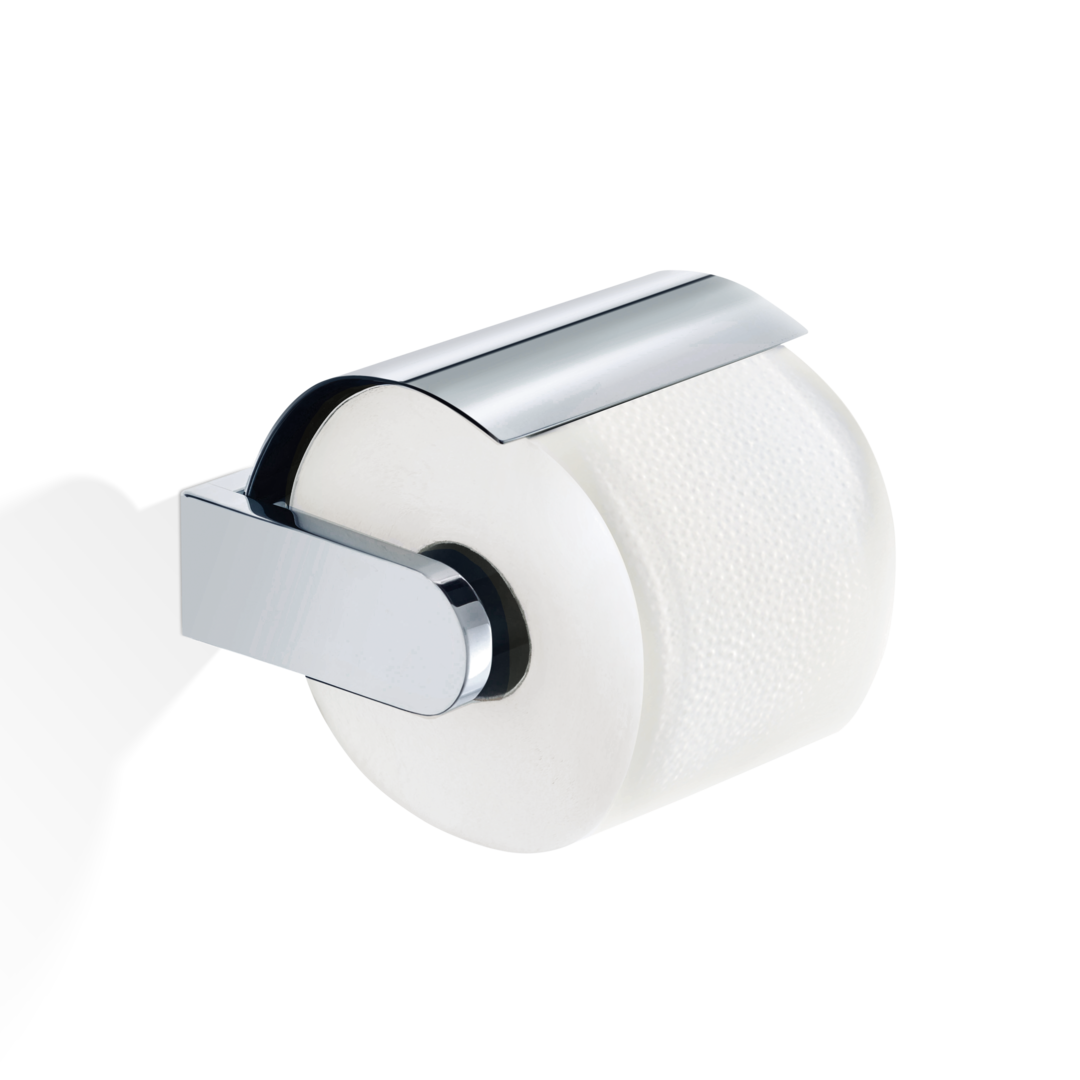 chrome toilet paper holder with cover