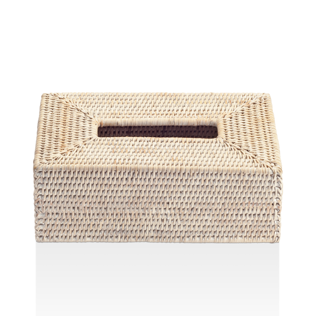 rattan light tissue box rectangular